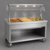 Thumbnail image #3 for Vollrath 2-Series Affordable Portable 3-Well Hot Food Station with Open Storage Base, Buffet Breath Guard, Lights, and Brushed Aluminum Finish