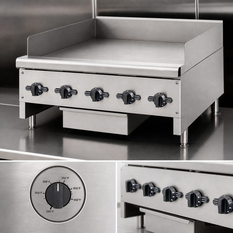 Product image #3 for Wells HDTG-6030G 60-Inch Countertop Natural Gas Griddle with Thermostatic Controls