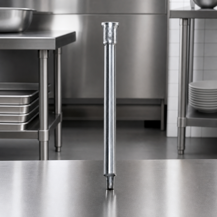 Product image #3 for Advance Tabco K-493 300 Series Stainless Steel Welded Leg Assembly with Metal Bullet Feet