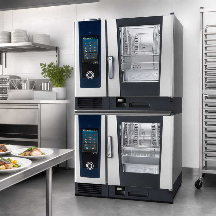 Product image #3 for RATIONAL iCombi Pro Double-Stack 6 Half-Size Electric Combi Oven System, 208/240V, 1-Phase