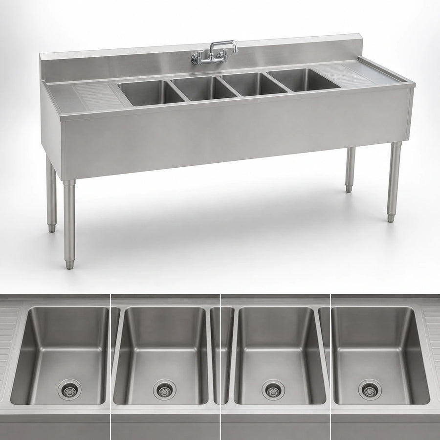 Four-Compartment Sink Layout