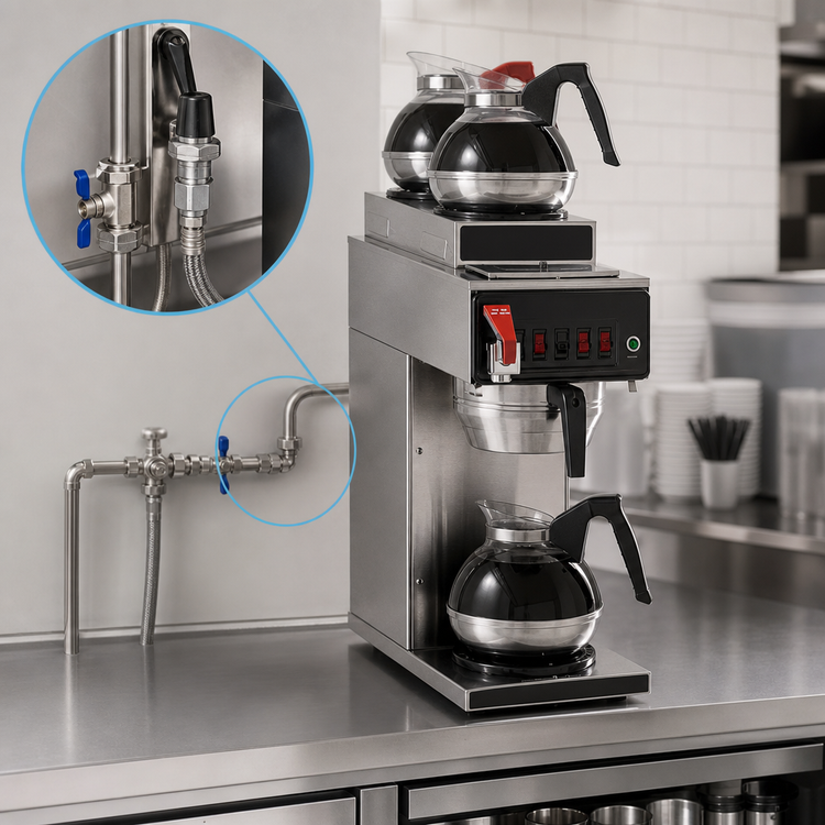 Product image #3 for BUNN Automatic Single Commercial Drip Coffee Brewer with 3 Warmers, Hot Water Faucet, and Pourover Feature