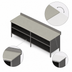 Thumbnail image #3 for John Boos Stainless Steel Poly Top Work Table with Open Front Cabinet Base, 96-Inch x 30-Inch, 5-Inch Backsplash