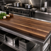 Thumbnail image #3 for John Boos Boos Block Blended Edge Grain American Black Walnut Kitchen Countertop, 120 x 32 x 1-1/2 Inches