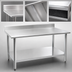 Thumbnail image #3 for Eagle Spec-Master Series 144-Inch x 24-Inch Stainless Steel Work Table with 4-1/2-Inch Backsplash and Adjustable Undershelf
