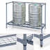 Thumbnail image #3 for Quantum Modular Wire Dunnage Rack / Keg Rack, 48 x 24 x 34 Inches, 3-Keg Capacity, Gray Epoxy Antimicrobial Finish