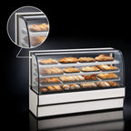 Thumbnail image #3 for Federal Industries Curved Glass Series CGD7748 Curved Glass Non-Refrigerated Bakery Display Case, 3 Adjustable Shelves, LED Lighting, 77.13"W