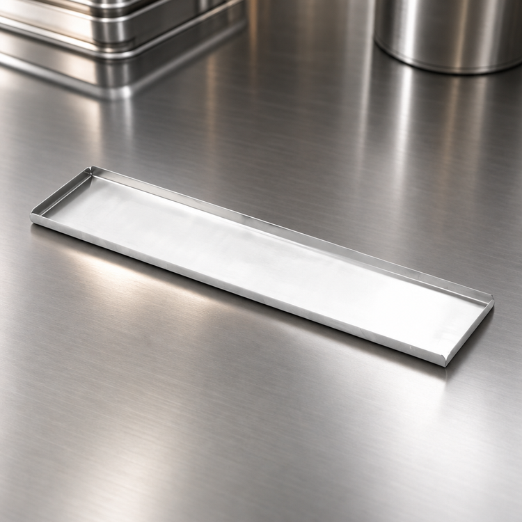 Product image #3 for American Metalcraft Rectangular Stainless Steel Satin Finish Serving Tray, 20-1/8 x 4-1/2 Inch