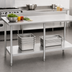 Thumbnail image #3 for Eagle Group Budget Series 108-Inch x 30-Inch Stainless Steel Work Table with 4-1/2-Inch Backsplash and Adjustable Undershelf