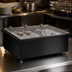 Thumbnail image #3 for Portable Insulated Double Ice Well with Clear Acrylic Lid, Black Brushed Finish