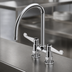 Thumbnail image #3 for equip 4-Inch Deck Mount Mixing Faucet with 9-Inch Swivel Gooseneck and Wrist Handles