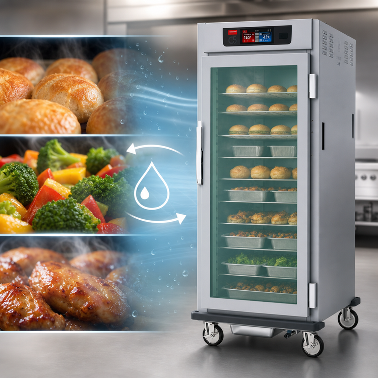Product image #3 for Metro C5 9 Series 3/4 Height Controlled Humidity Heated Holding and Proofing Cabinet with Glass Door and Universal Wire Slides