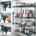 Thumbnail image #4 for Metro Super Erecta Super Adjustable Add-On Wire Shelving Unit, 60W x 21D x 63H, 4 Shelves, Green Epoxy-Coated