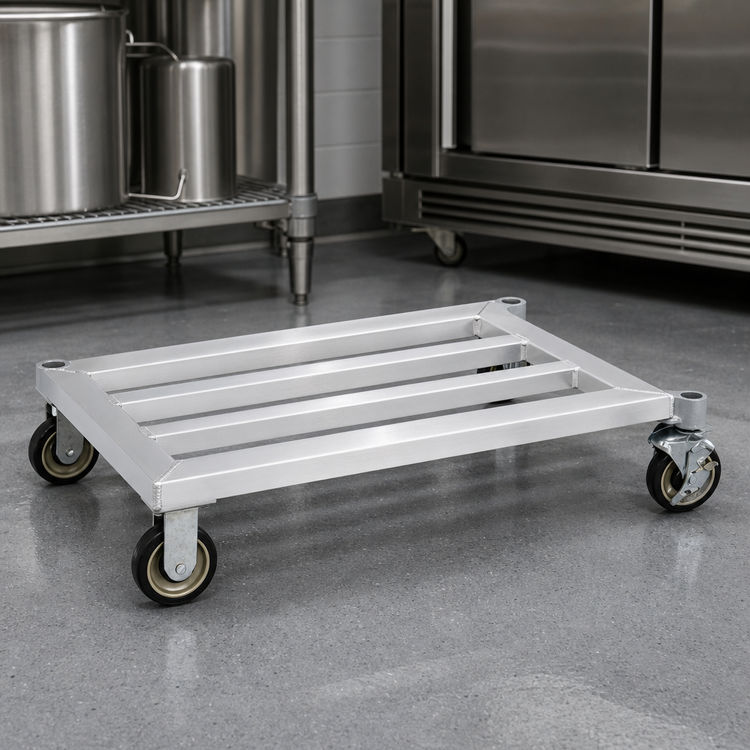 Product image #4 for New Age Mobile Aluminum Dunnage Rack, 31-3/4"W x 20"D, 1000-Lb Capacity
