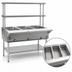Thumbnail image #3 for Eagle Group 3-Well Dry Natural Gas Hot Food Table, Open Base, 48 Inch, Stainless Steel Top, with Flex-Master Overshelves