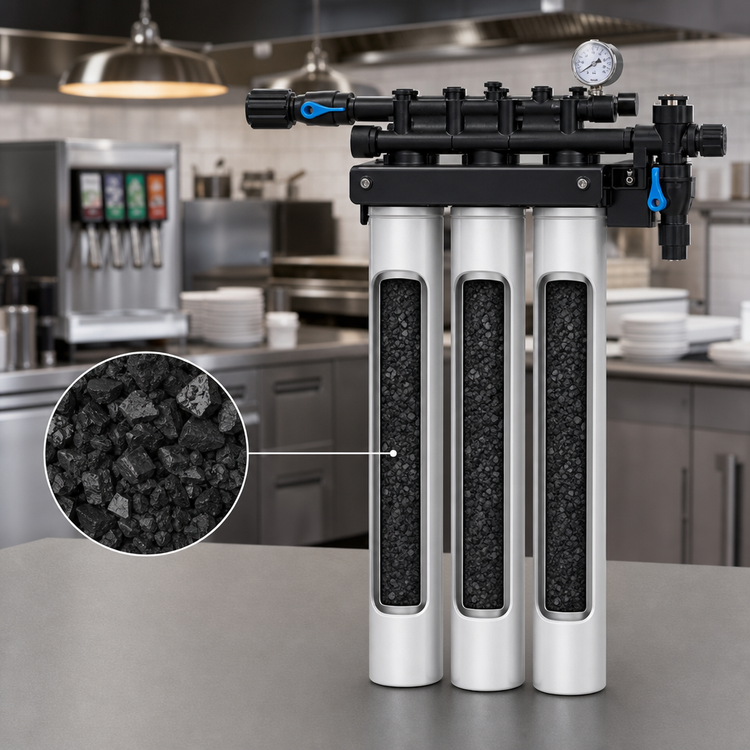 Product image #3 for Everpure QC7I Triple-XCLM+ High-Capacity Fountain Chloramines Reduction Water Filtration System, 5 Micron