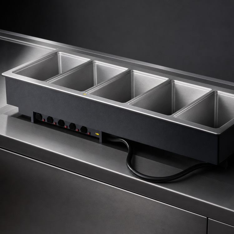 Product image #3 for Vollrath 5-Well Full-Size Drop-In Electric Hot Food Well with Auto-Fill and Thermostatic Controls, 208V