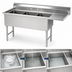 Thumbnail image #3 for 3-Compartment Fabricated Sink with Right Drainboard, 30