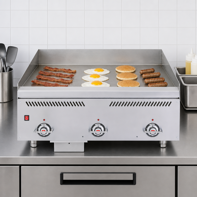Product image #4 for Vulcan 24-Inch Countertop Gas Heavy Duty Griddle with 24 x 24 Inch Cooking Surface, 1-Inch Steel Plate and 1 Drawer