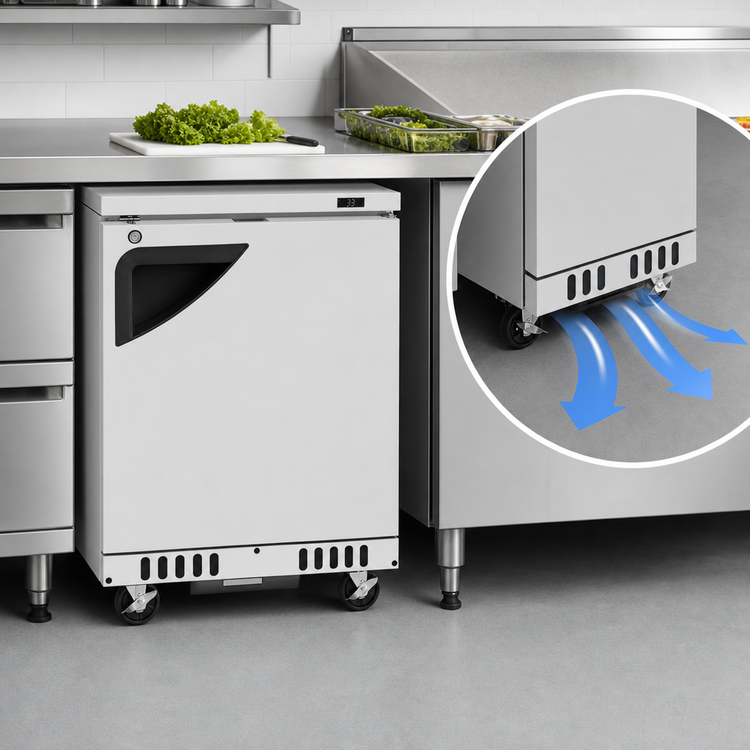 Product image #3 for Turbo Air Super Deluxe 27-1/2-Inch One-Section Undercounter Refrigerator, Solid Door, 6.5 Cu. Ft.