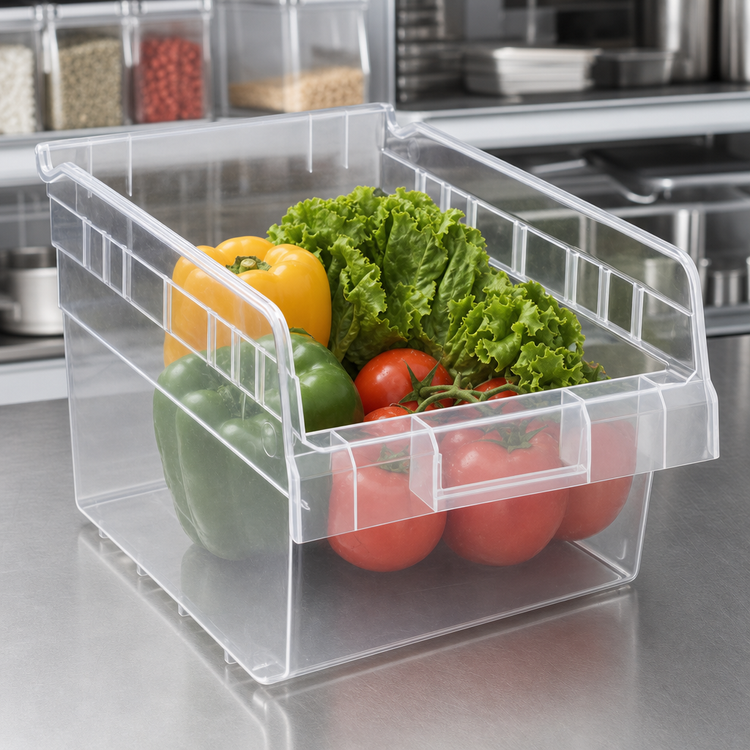 Product image #3 for Quantum Store-Max 8-Inch Clear Economy Nesting Shelf Bin