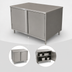 Thumbnail image #3 for BK Resources Stainless Steel Chef Table Cabinet Base with Locking Hinged Doors, 36 x 24 Inches