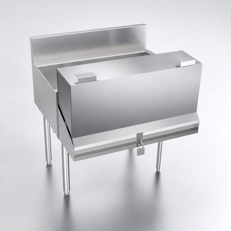 Product image #3 for Krowne Royal Series 34-Inch Stainless Steel Locking Cover for Double Speed Rail