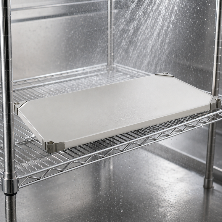 Product image #3 for Metro Super Erecta 36"W x 14"D Solid 304 Stainless Steel Autoclavable/Cart-Washable Shelf