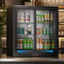 Thumbnail image #3 for KoolMore 35.4-Inch Wide Two-Section Back Bar Refrigerator, 7.4 Cu. Ft., Black, Sliding Glass Doors