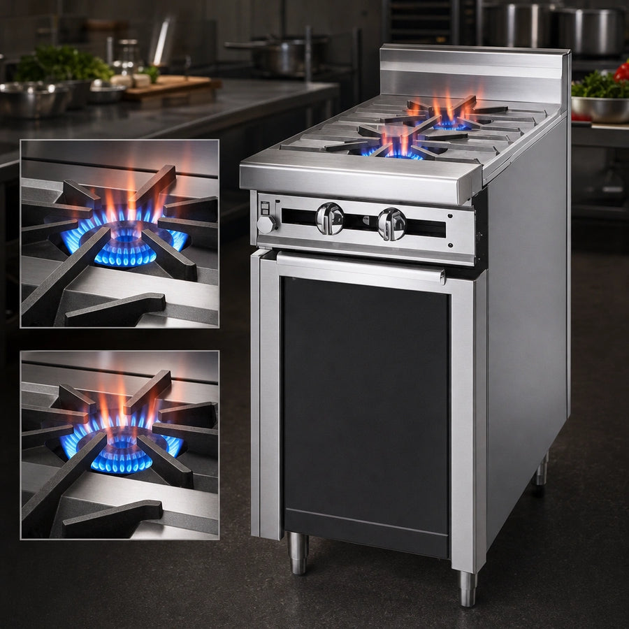 Two 35,000 BTU Open Burners