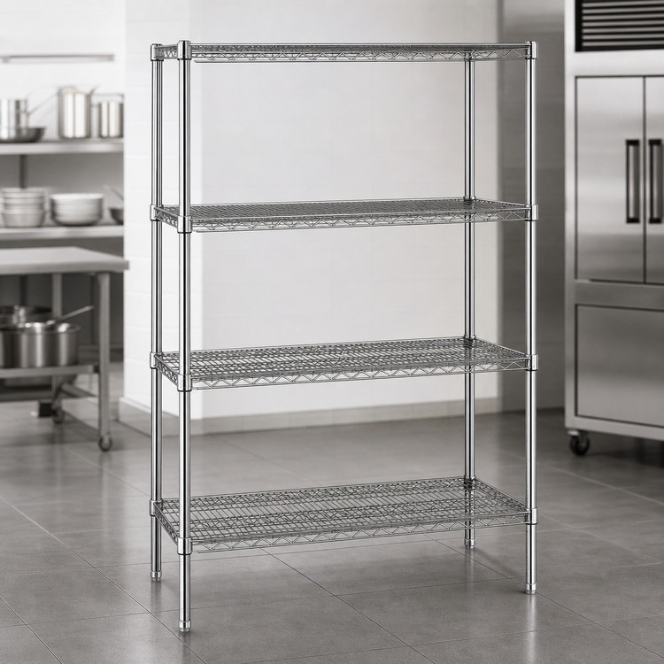 Product image #3 for Add-A-Shelf 4-Tier Chrome Wire Shelving Starter Unit, 36-Inch W x 18-Inch D x 63-Inch H