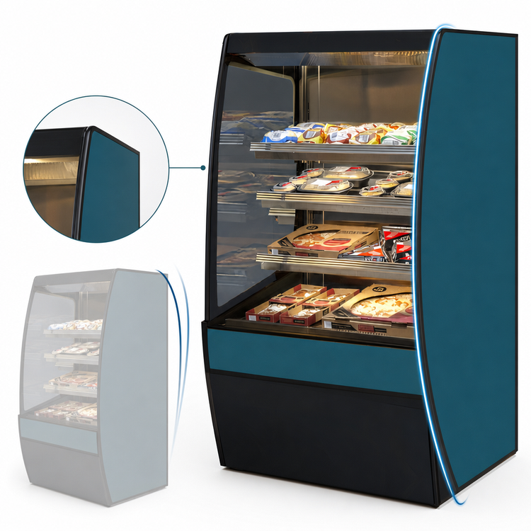 Product image #3 for Federal Industries Vision Series Non-Refrigerated Self-Serve High Profile Merchandiser with Curved Ends