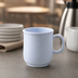 Thumbnail image #3 for Winco 8 oz White Melamine Bulbous Mug with Handle