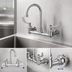 Thumbnail image #3 for Surgical Sink Wall-Mount Mixing Faucet with 8-Inch Adjustable Centers and 5-3/4-Inch Gooseneck