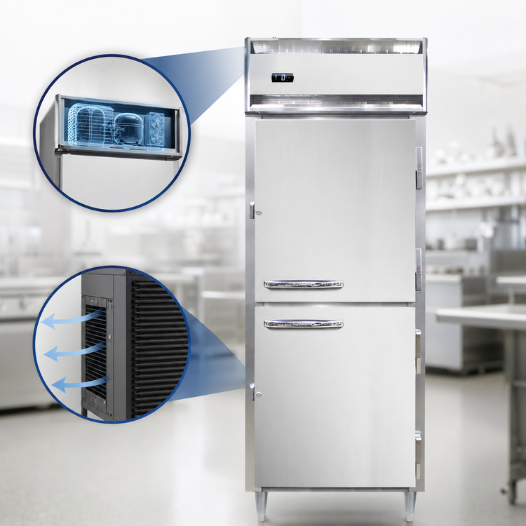 Product image #3 for Continental Refrigerator Designer Line D1FENSAHD One-Section Wide Reach-In Freezer with Half-Height Solid Doors
