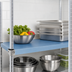 Thumbnail image #3 for QuadPlus 72-Inch x 18-Inch Solid Blue Polymer Shelf Mat with Chrome QuadTruss Frame