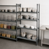 Thumbnail image #3 for Cambro Camshelving Basics Plus 5-Tier Vented/Solid Add-On Polymer Shelving Unit, 18-Inch x 36-Inch x 84-Inch, Brushed Graphite