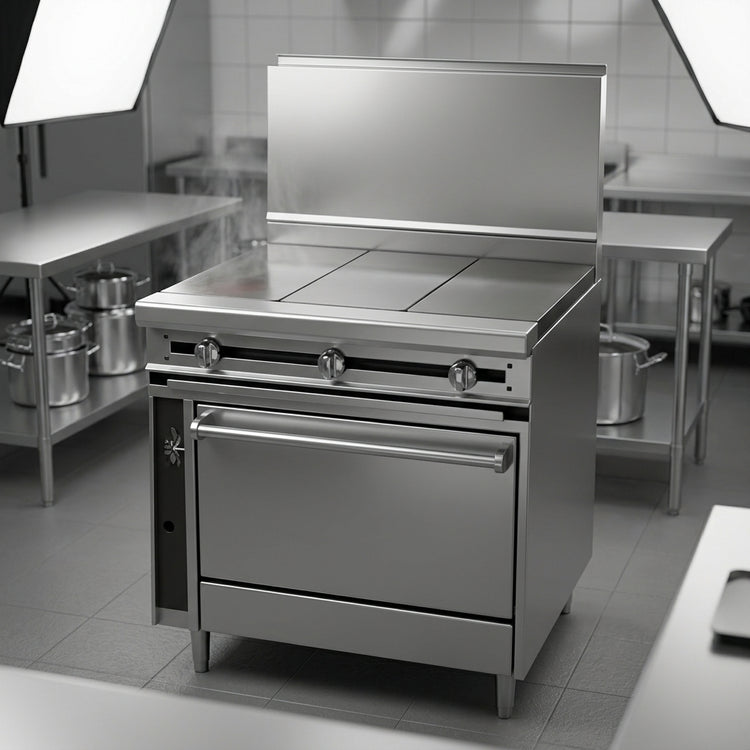 Product image #2 for Jade Range Titan JTRH-3HT-36 36 Inch Heavy Duty Gas Hot Top Range with Standard Oven