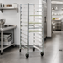 Thumbnail image #3 for New Age Full-Height Side-Loading Mobile Aluminum Tray Rack for 24 15 x 20 Trays