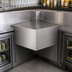 Thumbnail image #3 for Glastender Underbar Outside Wedge Corner Drainboard, 75° Angle, 24-Inch Deep, No Legs