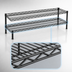 Thumbnail image #3 for Eagle Group QuadTruss 2-Tier Front Case Merchandise Cantilevered Wire Shelving Unit, 54W x 14D x 14H, Black Epoxy