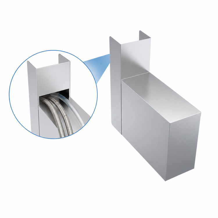 Product image #3 for Krowne Royal Series 6-Inch Wide Underbar Chase Filler with 4-Inch Rear Open Chase, 19-Inch Deep