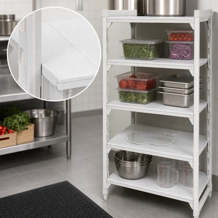 Product image #4 for Cambro Camshelving Premium 4-Shelf Solid Stationary Starter Shelving Unit, 30 x 18 x 72 Inches