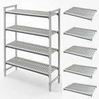 Thumbnail image #3 for Cambro Camshelving® Elements EXSK2148V5480 5-Shelf Vented Universal Shelf Kit, 21 x 48 in, Speckled Gray, Elements XTRA