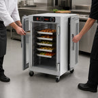 Thumbnail image #4 for Metro HotBlox™ HBCN8-ACPC-UC 8-Pan Pass-Thru Undercounter Insulated Holding Cabinet, Analog, Clear Front & Rear Doors, 120V, 875W