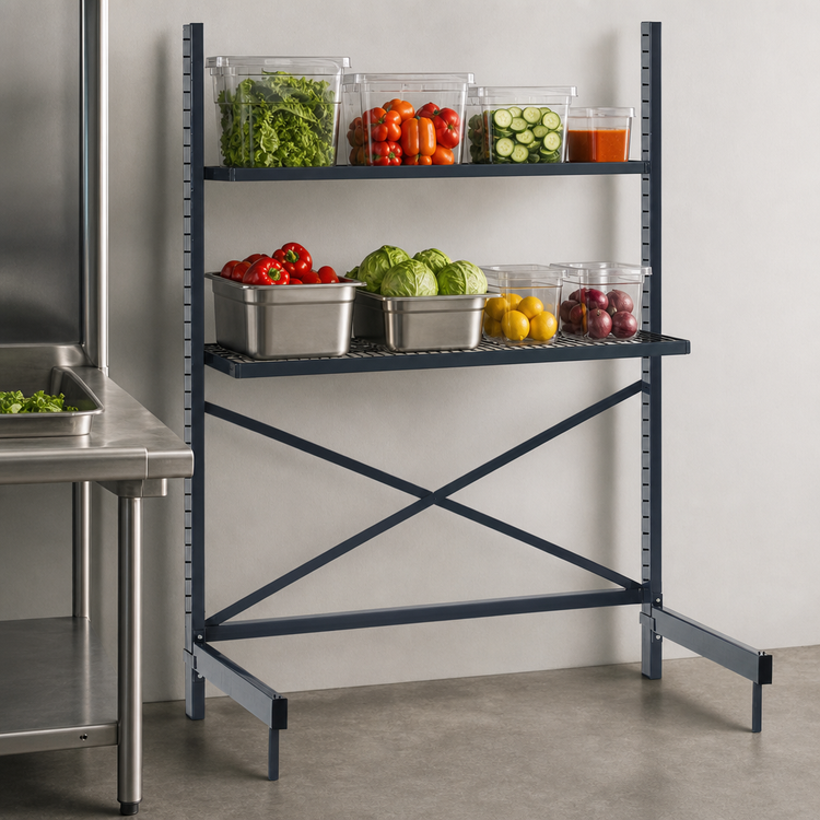 Product image #3 for Metro SmartLever Cantilevered Starter Shelving Base Kit for 72 x 18 Inch Shelves