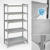 Thumbnail image #4 for Cambro Camshelving Premium 84-Inch Stationary Starter Unit, 18 x 42 Inches, 5-Shelf Solid Polymer Shelving Unit