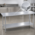 Thumbnail image #3 for Duke 108-Inch x 24-Inch Stainless Steel Work Table with Undershelf, No Backsplash