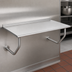 Thumbnail image #3 for Advance Tabco 72 Inch x 24 Inch 14-Gauge 304 Stainless Steel Wall-Mounted Table with 1-1/2 Inch Rear Backsplash