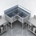 Thumbnail image #3 for 3-Compartment Corner Sink with 24 x 24 x 14 Inch Compartments, 53-1/2 Inch Corner-to-Edge